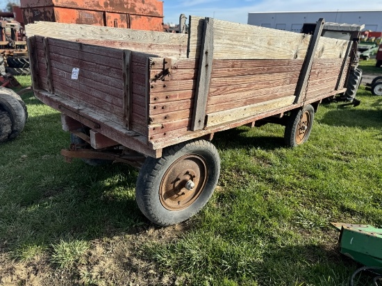 WOODEN WAGON WITH SIDES