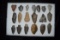 Lot Of Approximately 19 Arrowheads, Central Kentucky