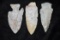 Lot Of 3 Archaic Points, Central Missouri, Deconsessioned From A Museum