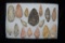 Lot Of 16 Arrowheads, Central Missouri, Deconsessioned From A Museum