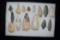 Lot Of 15 Arrowheads, Central Missouri, Deconsessioned From A Museum
