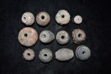 Grouping Of Mayan Pottery Beads, Pre Columbian, Ex Herb Mangold Collection
