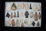 Lot Of Approximately 28 Arrowheads, Central Missouri