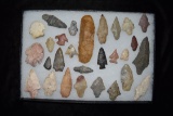 Lot Of 23 Arrowheads, Central Missouri, Deconsessioned From A Museum