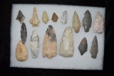 Lot Of 15 Arrowheads, Central Missouri, Deconsessioned From A Museum