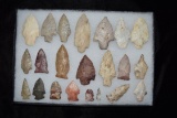 Lot Of 22 Arrowheads, Central Missouri, Deconsessioned From A Museum