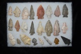 Lot Of 24 Arrowheads, Central Missouri, Deconsessioned From A Museum