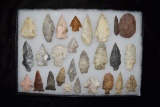 Lot Of 27 Arrowheads, Central Missouri, Deconsessioned From A Museum