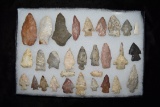 Lot Of 29 Arrowheads, Central Missouri, Deconsessioned From A Museum