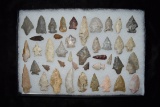 Lot Of 38 Arrowheads, Central Missouri, Deconsessioned From A Museum