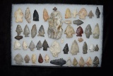 Lot Of 42 Arrowheads, Central Missouri, Deconsessioned From A Museum