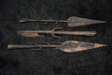 Lot Of African Metal Spear Points 1800s