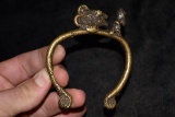 1800s Effigy Brass Bracelet, African