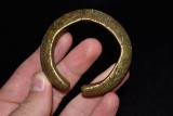 1800s Effigy Brass Bracelet, African