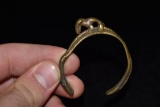 1800s Effigy Brass Bracelet, African