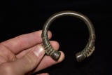 1800s Effigy Brass Bracelet, African