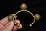 1800s Effigy Brass Bracelet, African