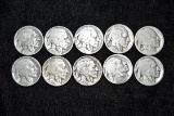 Lot Of 10 Indian Head Buffalo Nickels