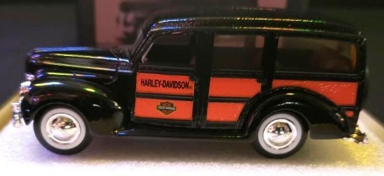 Harley Davidson 1940 Ford Wood Station Wagon Dime Bank