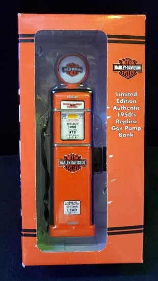 Harley Davidson Limited Edition Authentic 1950's Replica Gas Pump Bank