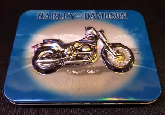 Harley Davidson Collectible Tin and Playing Cards