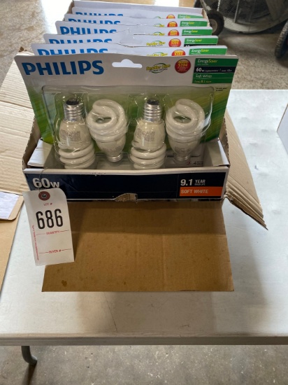 12- 4 in each Pack Phillips Energy Save 60 Watts