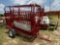 Cattle Squeeze  Chute with Phalphate Gate on wheels Red