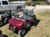 Golf Cart  Gas Powered Maroon Aftermarket wheels & Tires runs
