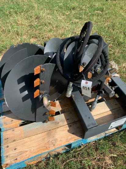 Skid Steer Auger With 2 Bits