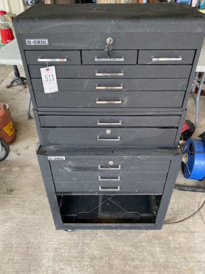 US GENERAL 11 DRAWER TOOL BOX NO CONTENT