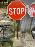 Stop sign with Concrete Base