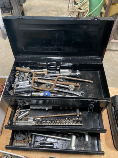 Black Tool Box with Tools