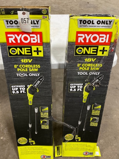 2 Ryobi 18v 8" cordless pole saw  oil leak