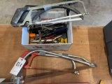 Bundle of Saws & box of tools