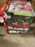 Radio Flyer convertible stroller wagon w/canopy & Farm friends hand puppets