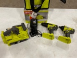 Ryobi 18v drill & Impact driver, belt sander , battery/charger