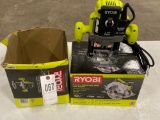 Ryobi base router & circular saw w/laser