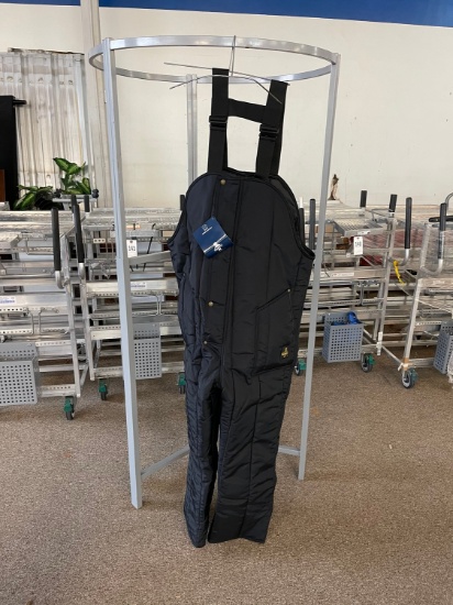 Coveralls and rack