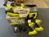 Ryobi 18V Brushless Belt Sander with 18V Drill & Impact Driver battery & charger works