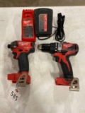 Milwaukee 18V Brushless Drill Driver & Impact Driver Battery & charger works