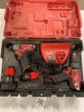 Milwaukee M12 Drill & Impact Driver with charger & 2 Batteries works