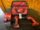 Milwaukee Dry wall Screw gun & cut out tool with battery & charger works