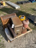 Pallet of Gas Heater,Fuel Tanks, & Robot feeders