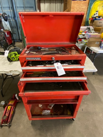 Big Red Tool Box with tools