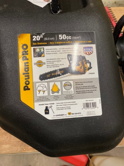 Poulan Pro 20" 50cc Chain saw