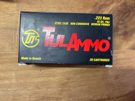 Tulammo .223 Rem 55 gr. 20 cartidges