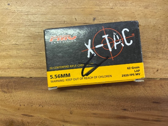 X-Tac 5.56 mm 62 Grain 20 Cartridges