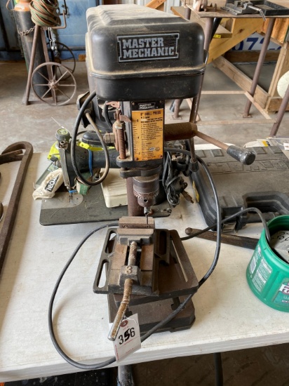 Master Machanic 8" Drill Press,Drill Bits,Boom