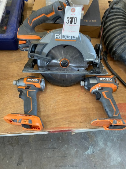 Ridgid Brushless saw , 2 Brushless impact drivers