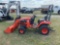 Kubota BX2200 4x4 Power Steering with front loader attachment 1107 hrs runs & operates